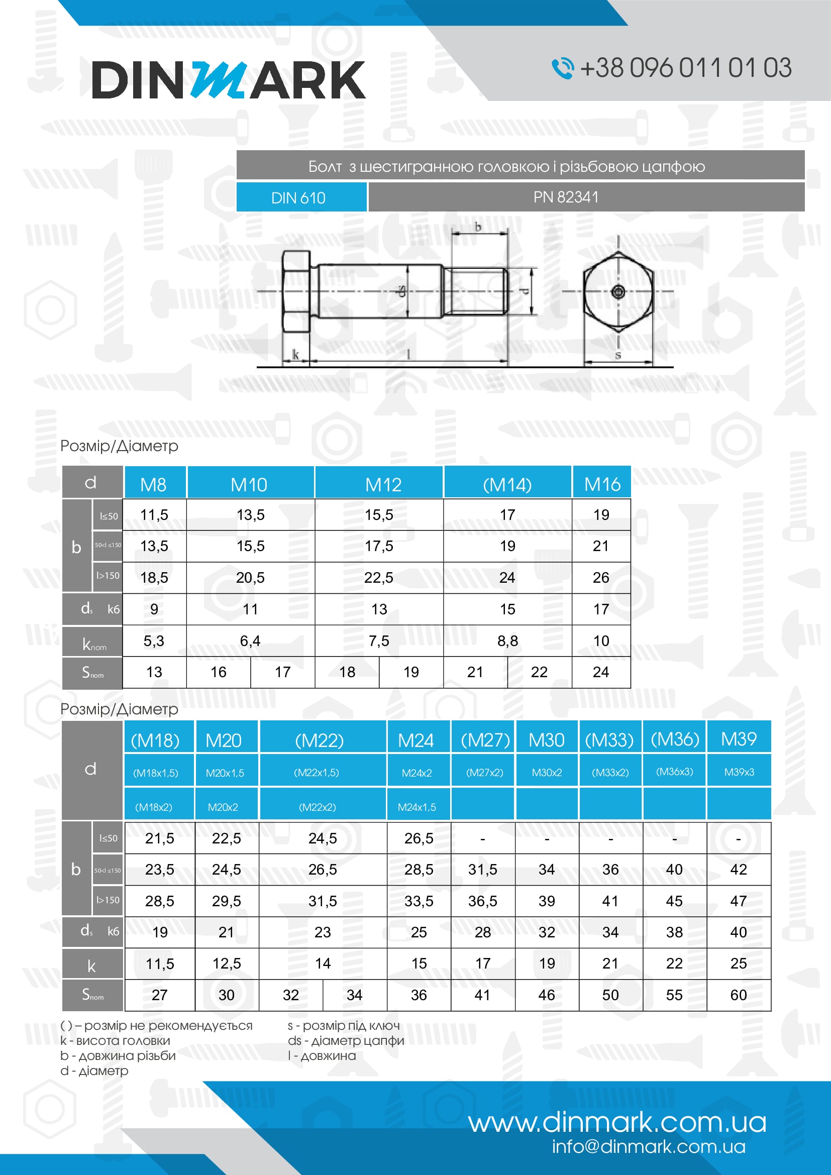 DIN 610 10.9 Sechskantschraube mit Sechskantkopf pdf