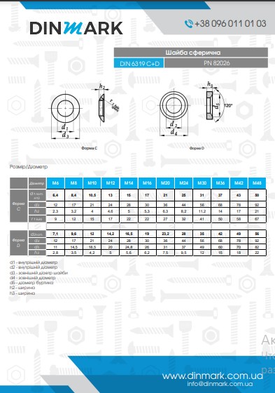 Washer DIN 6319-C M20(21) A4 pdf