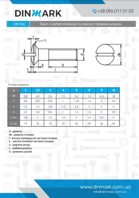 Винт DIN 964 M8x60 4,8 цинк частичная резьба pdf
