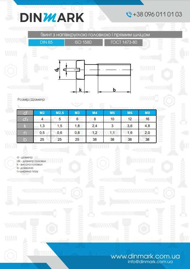 Screw DIN 85 M4x12 polyamide pdf