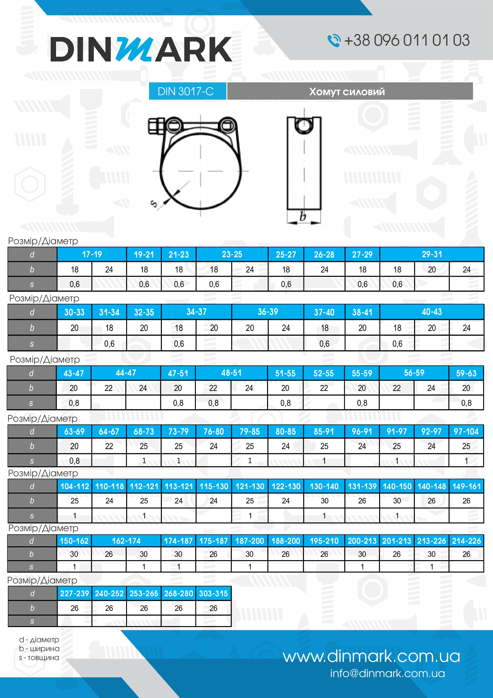 Clamp DIN 3017-C M19-21/18 W4 pdf