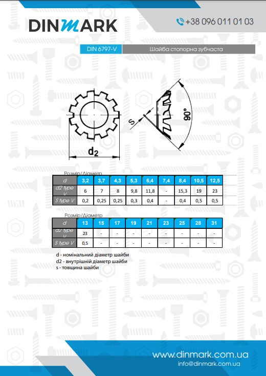 DIN 6797-V zinc toothed locking Washer pdf
