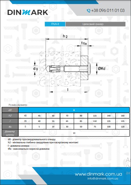 Гвоздевой анкер FNA II A4 FISCHER pdf