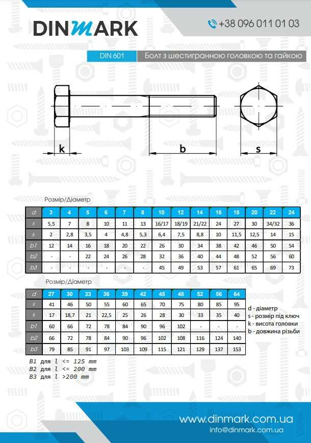 Болт DIN 601 M16x170 4,6 цинк гарячий pdf