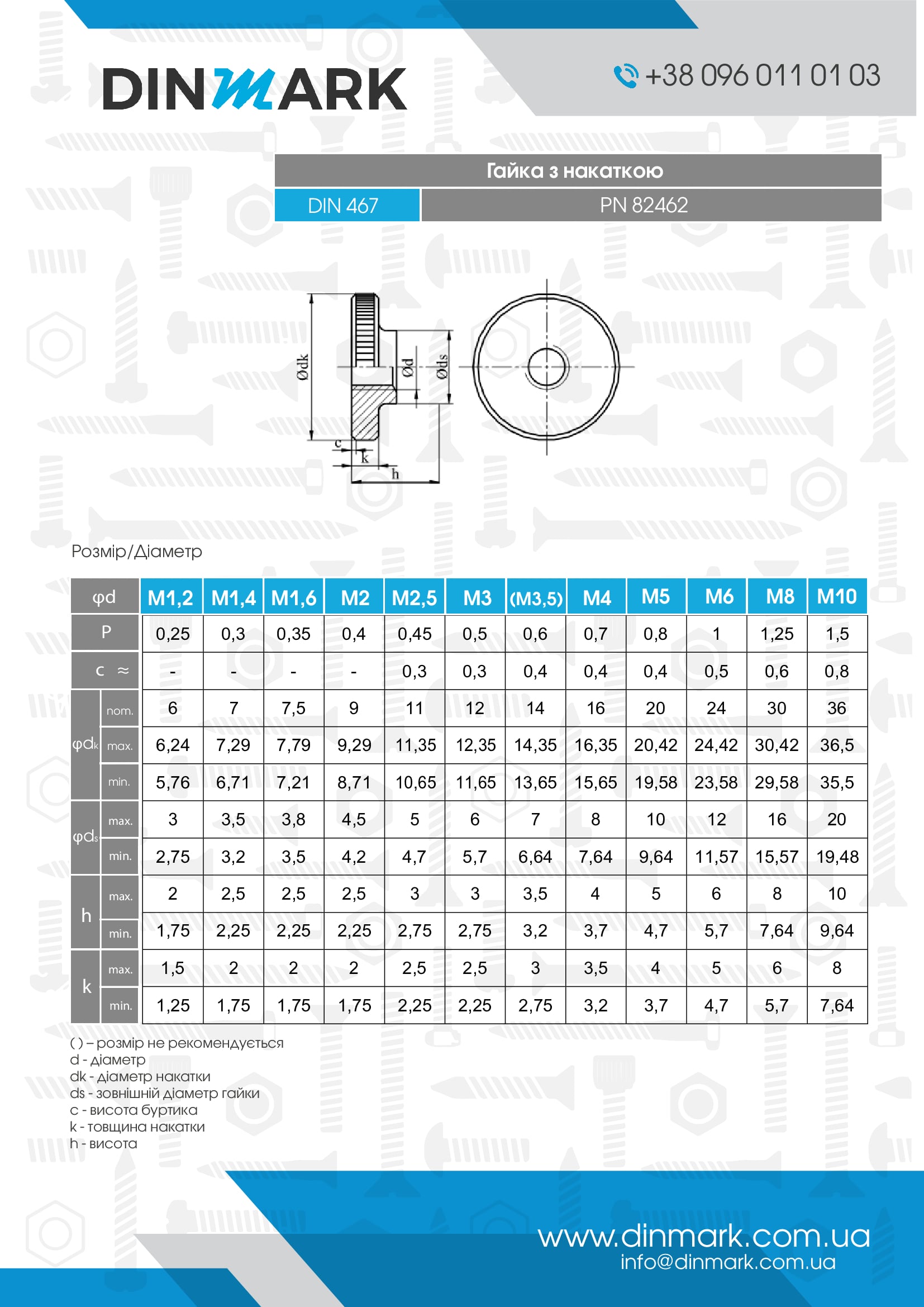 Гайка DIN 467 M5 A1 pdf
