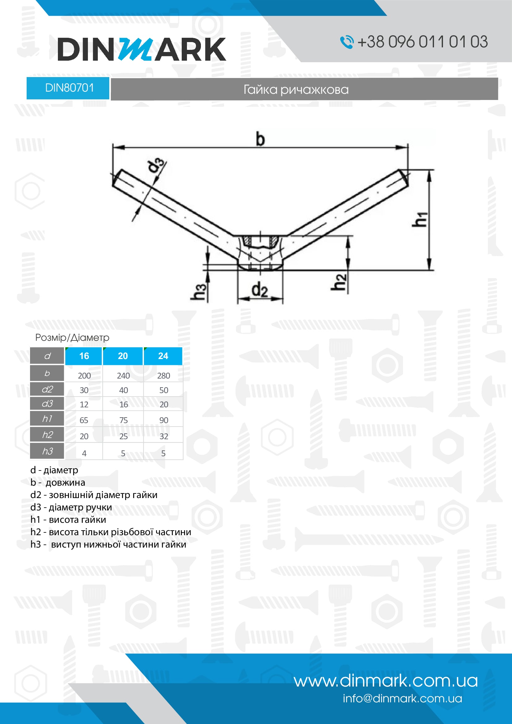 DIN 80701 А Гайка рычажковая pdf
