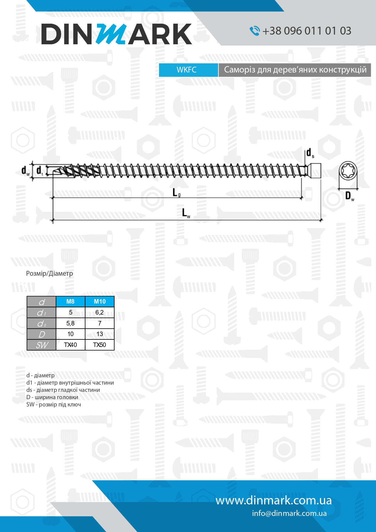 Саморіз WKFC 6x180 цинк Wkret-Met pdf