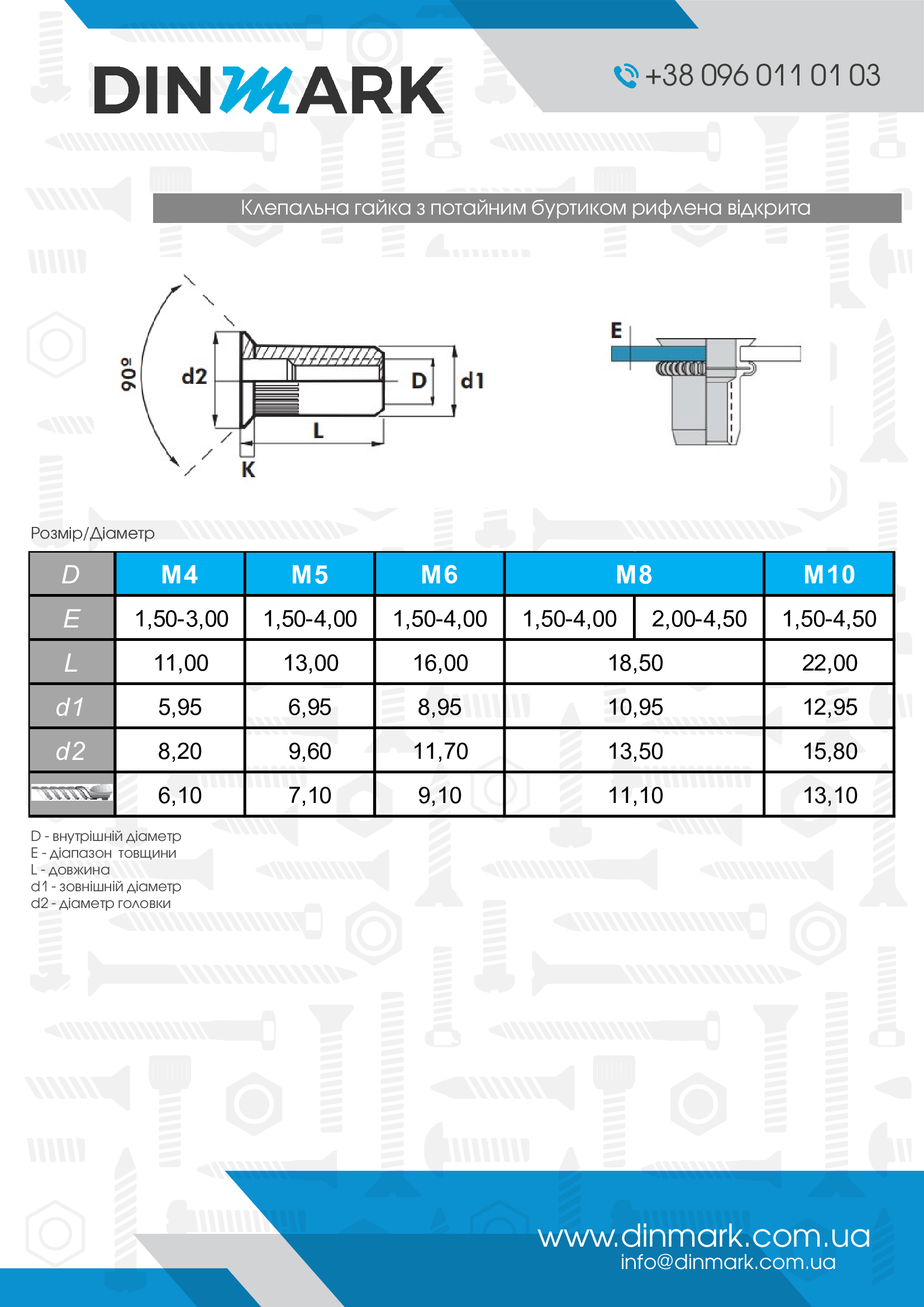 nitowane nakrętka rowkowany M4 (1,5-3) cynk Bralo, potajemnie pdf