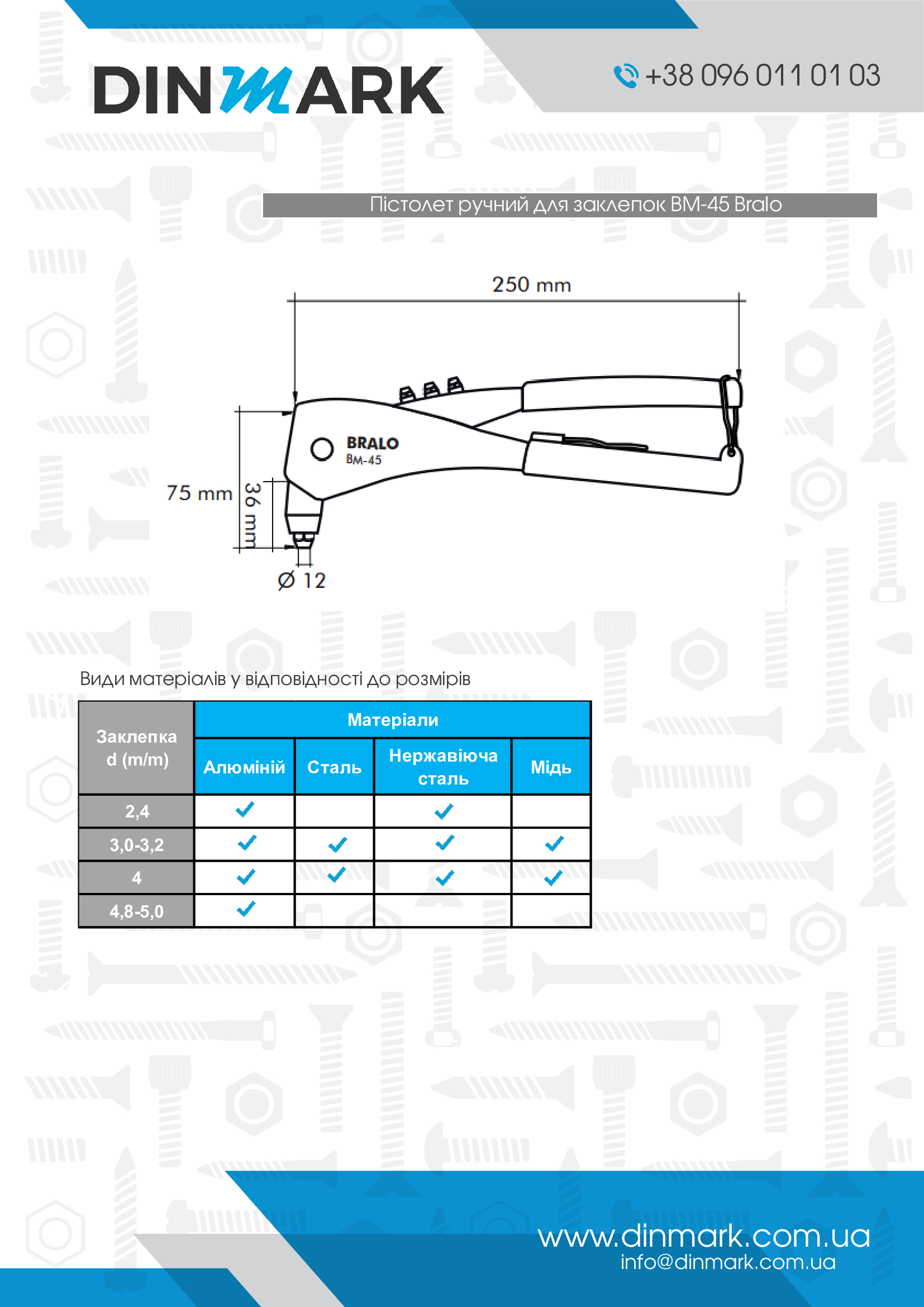 Satz aus Niet BM-45 Bralo pdf