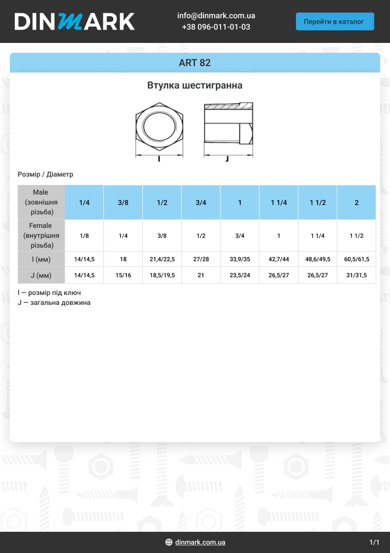 ART 82 Hexagonal bushing pdf