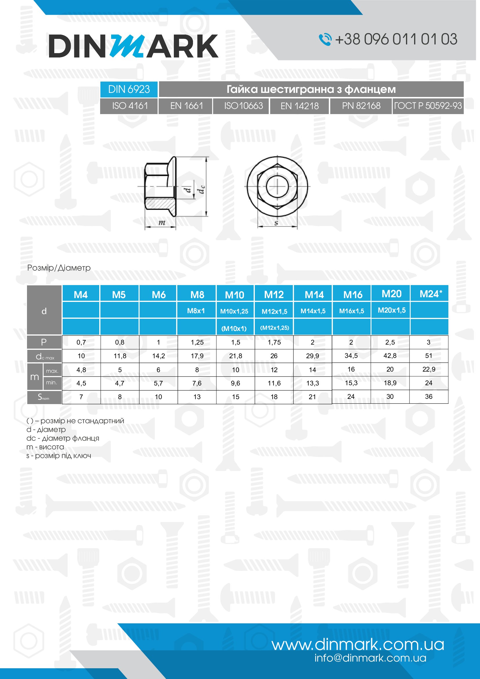 Nut DIN 6923 M5 8 zinc pdf