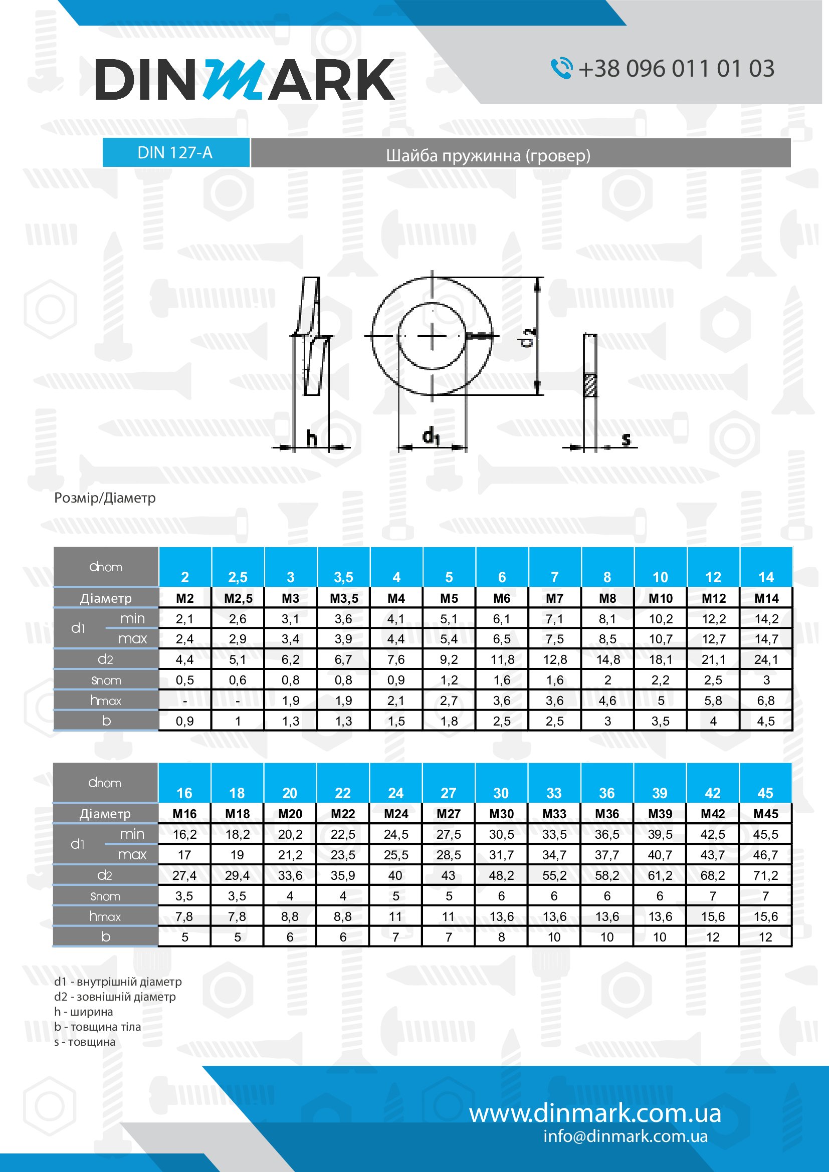 Washer DIN 127-A M20 A4 pdf