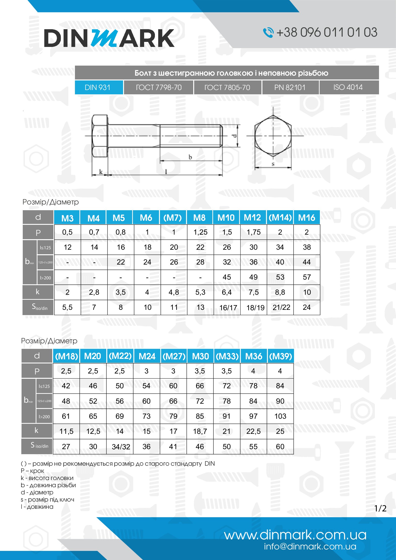 DIN 931 A5 Stainless steel bolt with hexagonal head and partial thread pdf