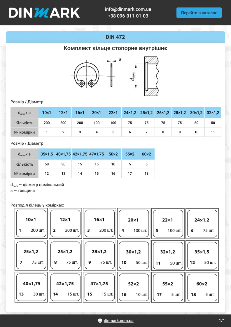 DIN 472 Internal retaining ring set pdf