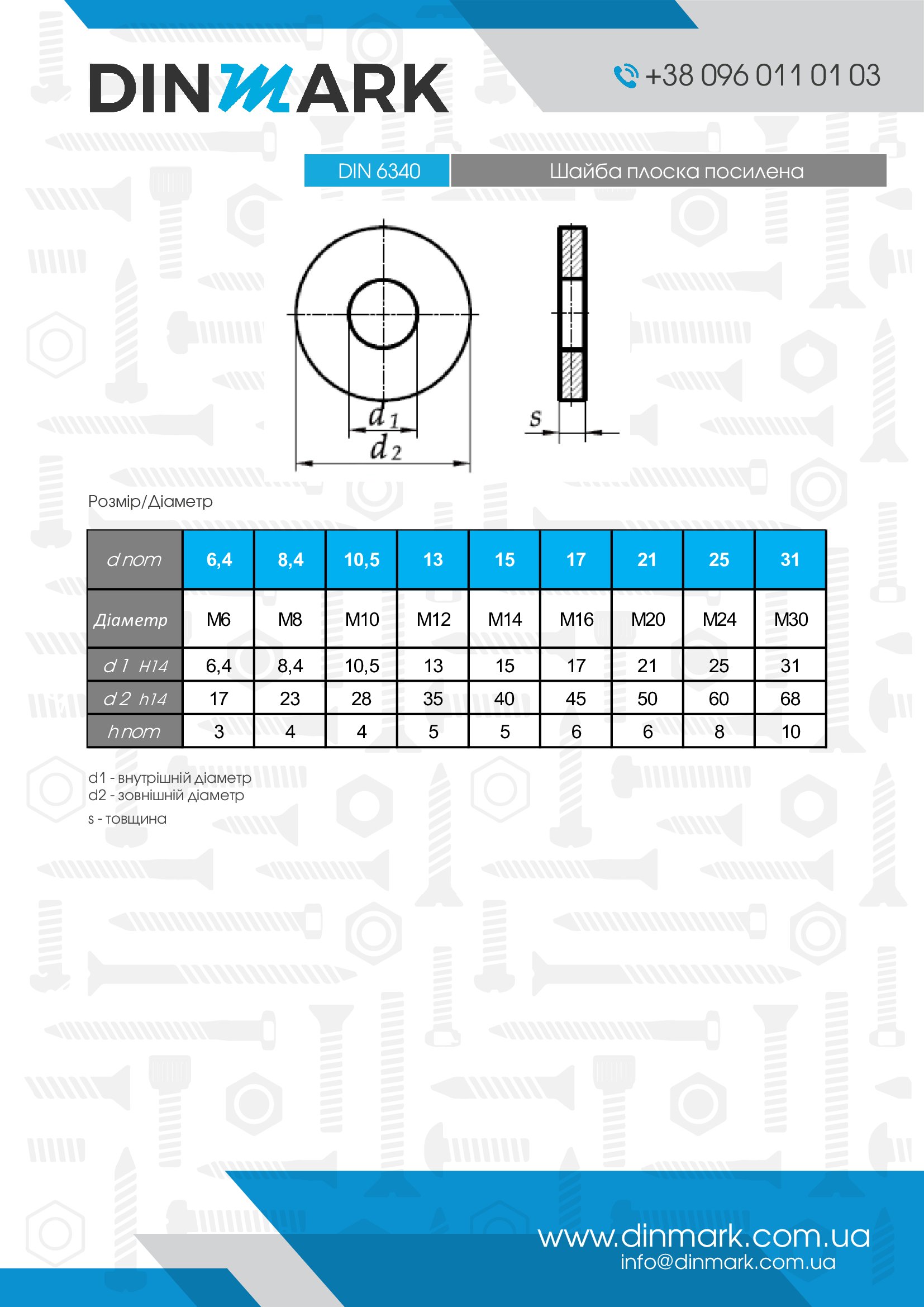 DIN 6340 zinc reinforced Washer pdf