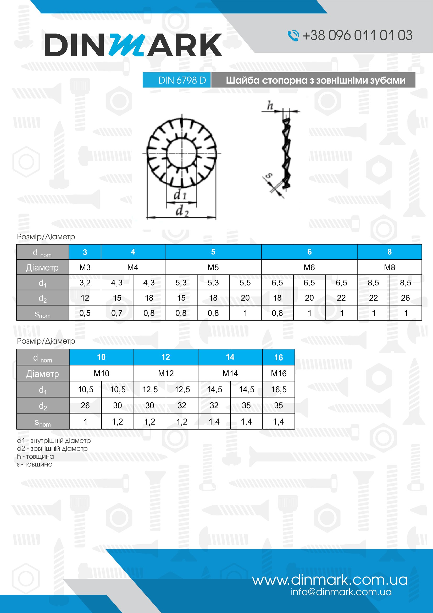 DIN 6798-D Zink Federring pdf