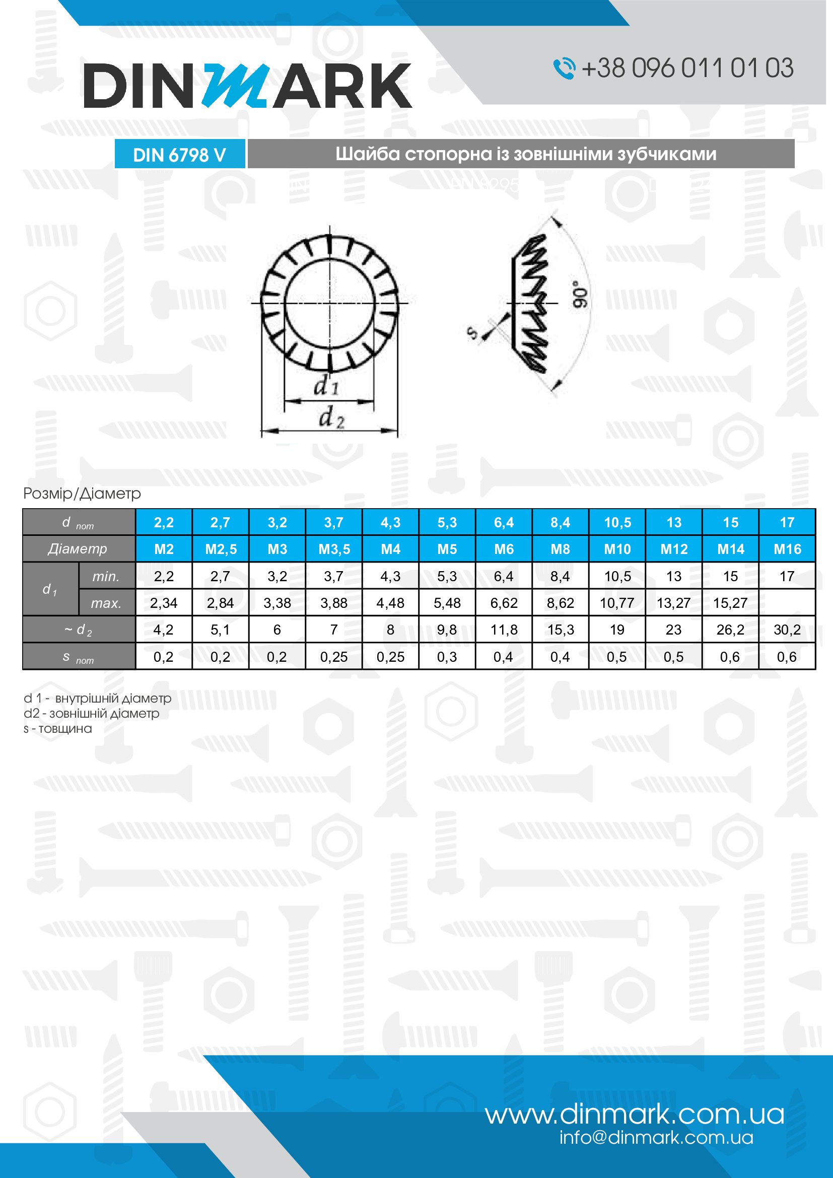 Шайба DIN 6798-V M8 цинк pdf