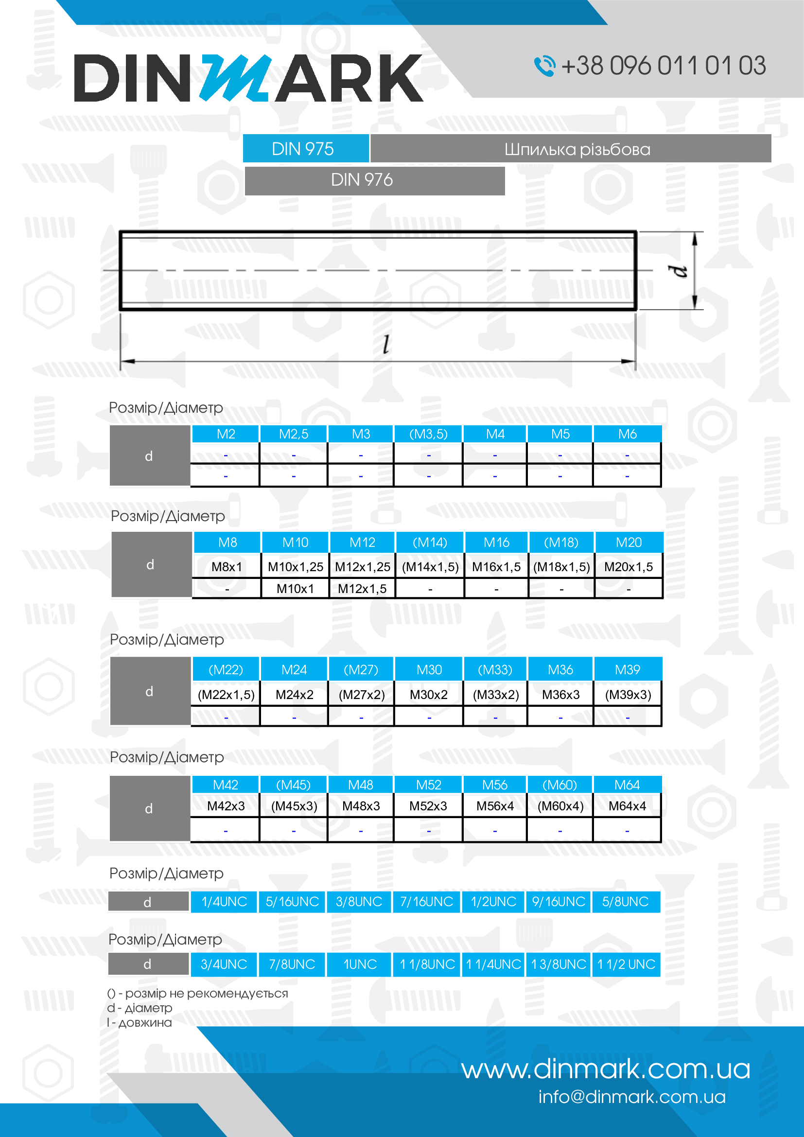 Pin DIN 975 M20x2000 8,8 zinc pdf