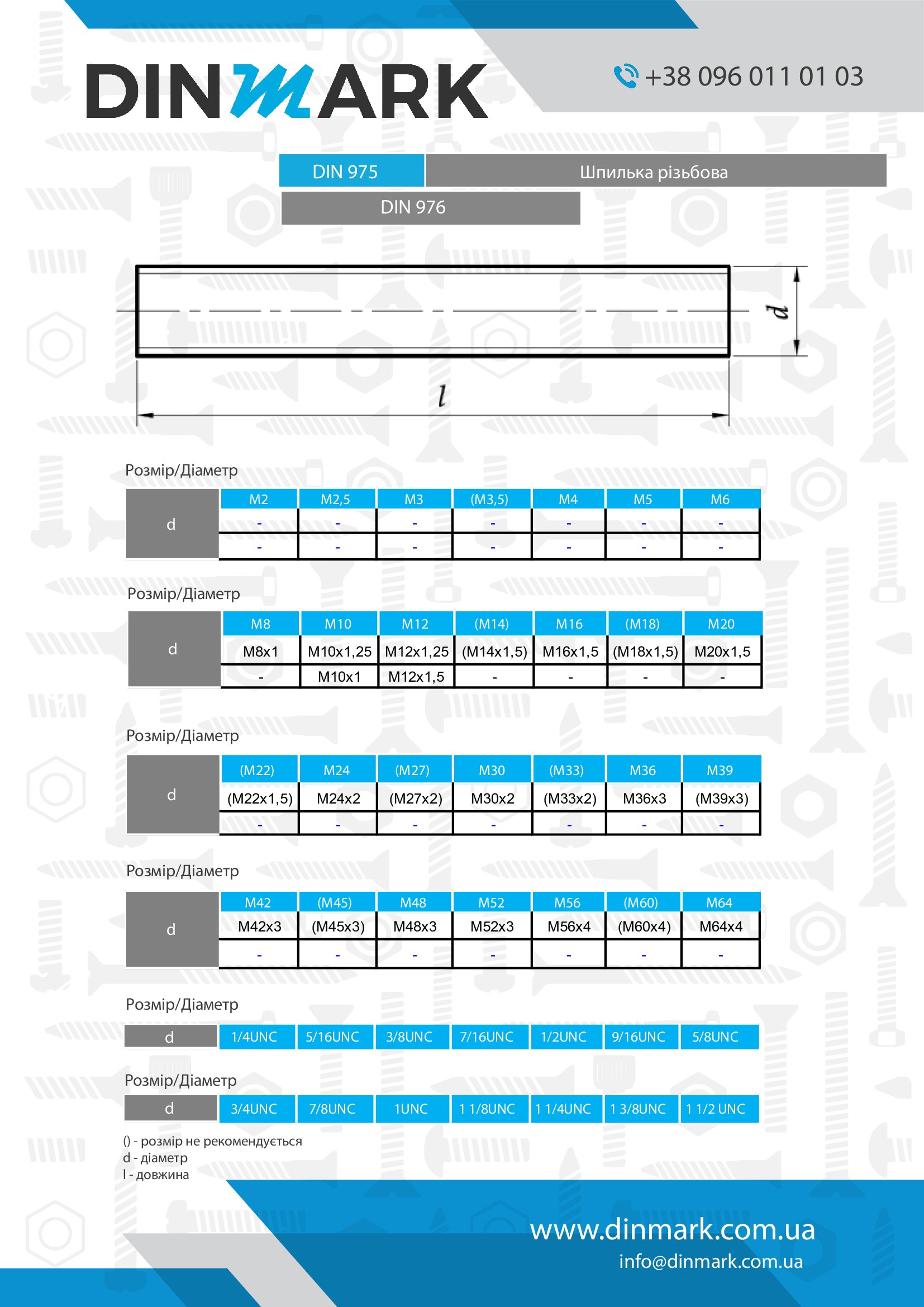 Pin DIN 975 M24x450 A2 pdf