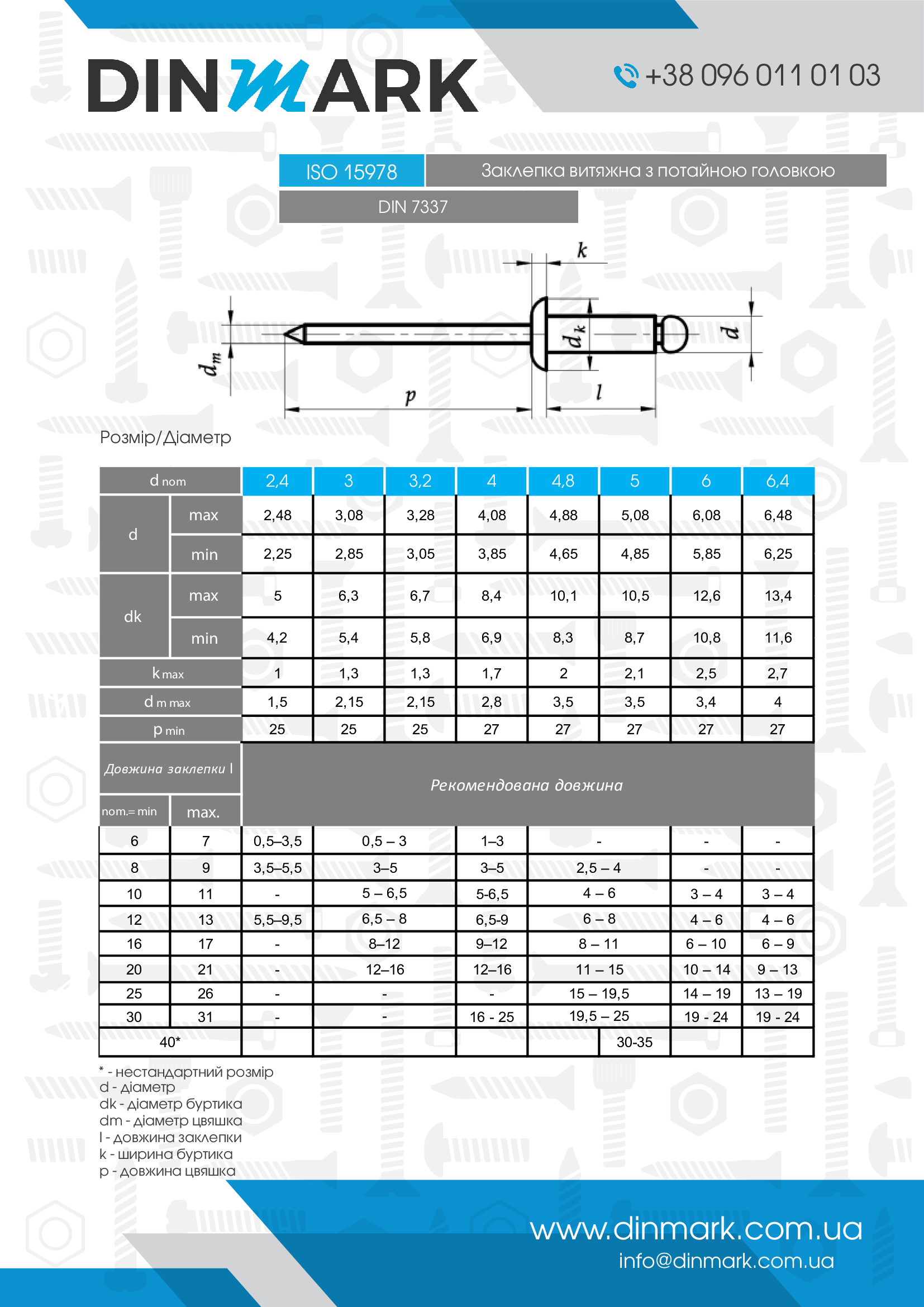 Niet DIN 7337 M3,2x10 Al/St поUndUnd pdf