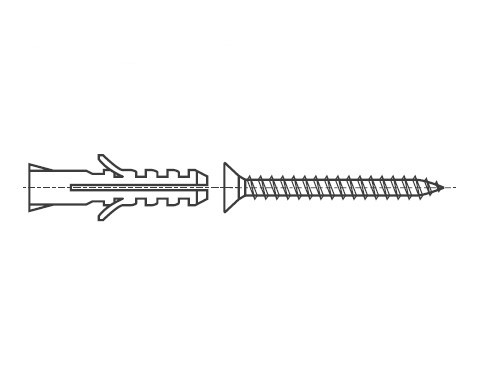 Dübel AN 237 d6x30/3,5x30 Zink креслення