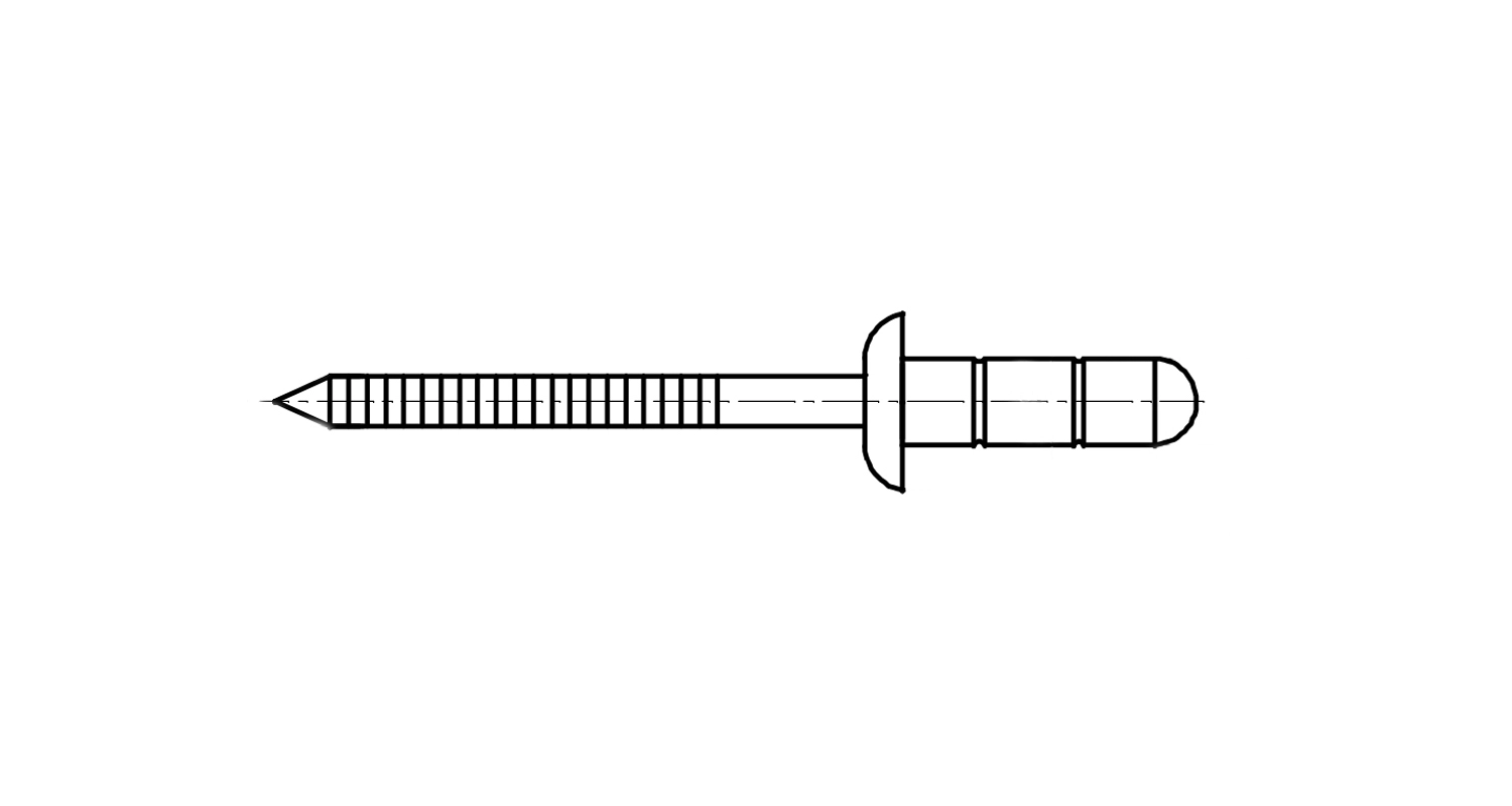 AN 390 St/St Заклепка MULTIGRIP с плоским буртиком Dinmark