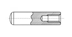 DIN 7979 Штифт цилиндрический с внутренней резьбой - Інтернет-магазин Dinmark