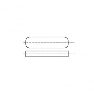 Schlüssel DIN 6885 A 28x16x100 L креслення
