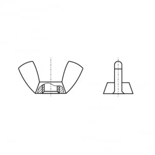ГаUndка DIN 315 M3 A2 Amer. form креслення