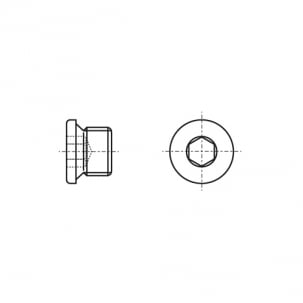 Stecker DIN 908 M20×1,5 Zink Zinkschal креслення