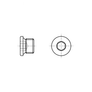 Stecker DIN 908 G 1/8 Zink Zinkschal креслення
