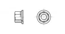 DIN 74361 H spherical, hexagonal Nut with flange - Інтернет-магазин Dinmark