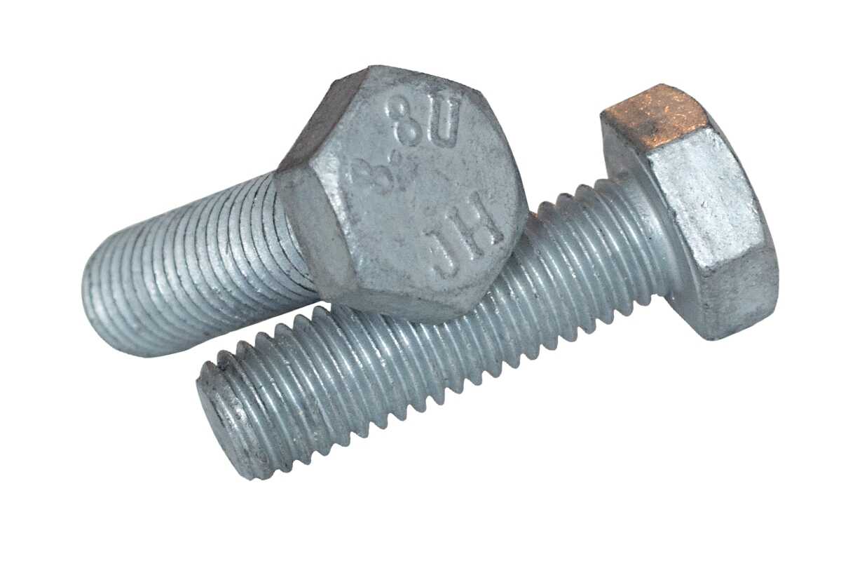 Bolzen DIN 933 1/2x3/4 (19 mm) Grade 5 (~8,8) Zink UNC 13