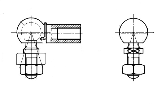 Scharnier DIN 71802 CS М8 Zink S креслення