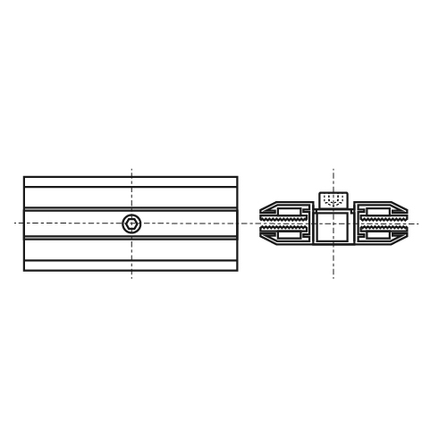 ART 9745 aluminum Module for glass креслення