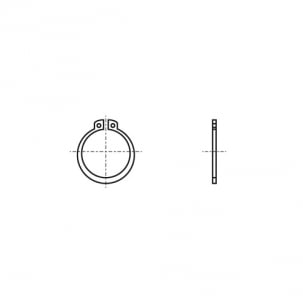 Ring DIN 471 M18x1,5 креслення