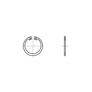 Ring DIN 472 M82x2,5 A2 креслення