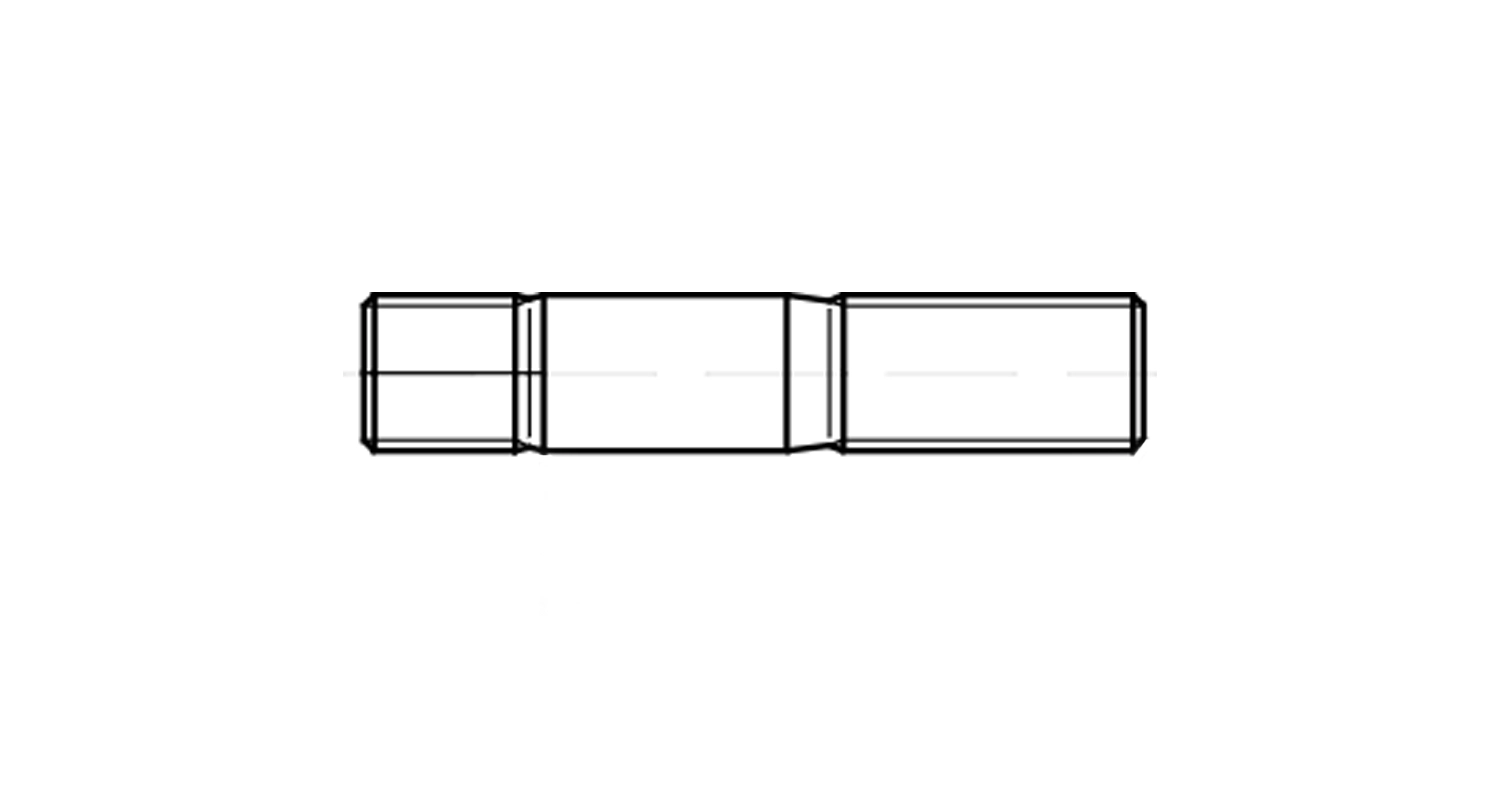 Stecknadel DIN 939 M12x35 8,8 Zink креслення