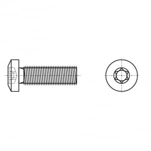 Schrauben ISO 14583 M8x10 A4 TX45 креслення