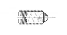 AN 420 Гвинт установочний з прямим шліцом і кулькою - Інтернет-магазин Dinmark