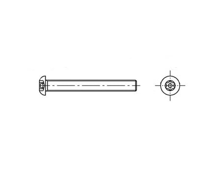 Schrauben ART 9121 M5x8 A2 TX PIN25 креслення
