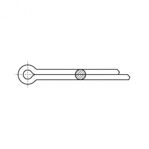 Splint DIN 94 d4x100 A2 креслення