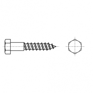 Schraube DIN 571 d8x30 Zink креслення