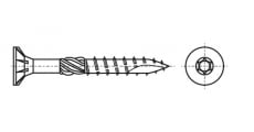 AN 112 Screw with a countersunk head under the torx - Інтернет-магазин Dinmark