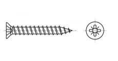 ART 9063 countersunk head Screw and cross slot - Інтернет-магазин Dinmark