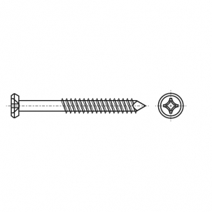 Schraube ART 9092 d5,5x45 A2 PH креслення