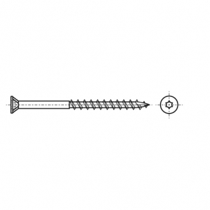 Schraube ART 9142 d4,8x75/40 A2 torx креслення