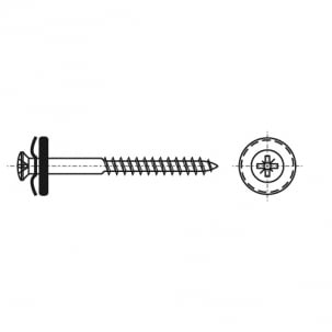 Schraube ART 9068 d4,5x150 A2 PZ креслення
