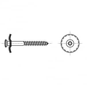Schraube ART 9088 d4,5x35 A2 torx креслення