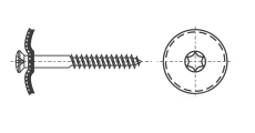 ART 9089 Шуруп с полупотайной головкой и шайбой EPDM 25мм torx - Інтернет-магазин Dinmark